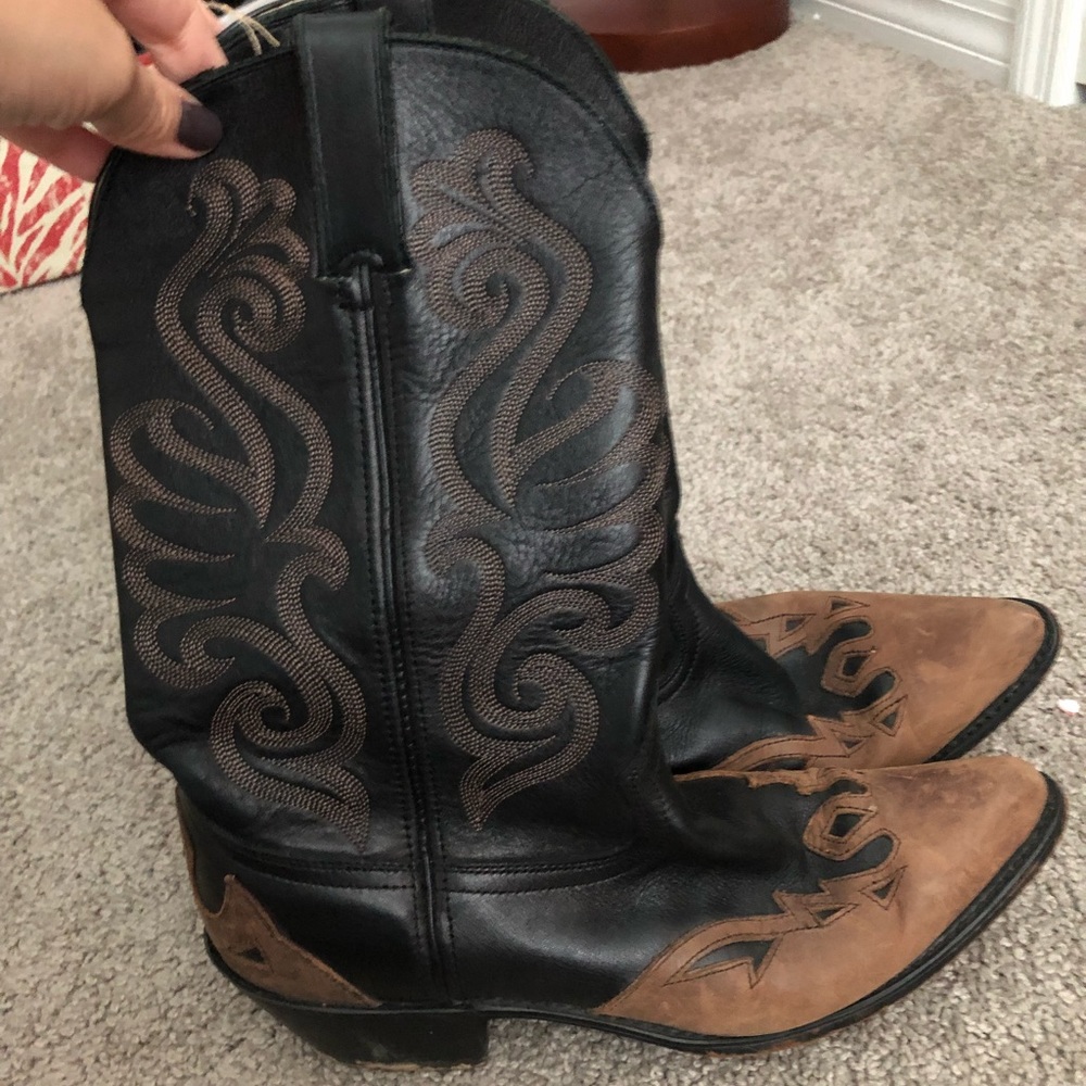 Durango Black and Brown Western Cowboy Boots